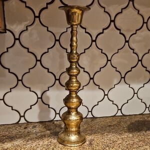 Large Brass Candle Holder - Alter Candle Holder